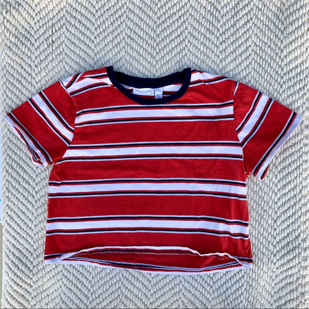 Full Tilt Striped Crop Top